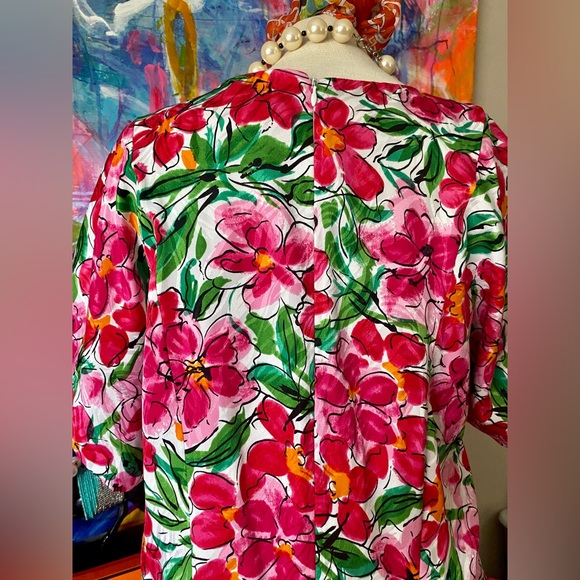 Pretty Vintage Papell Boutique Floral Country Club DesignerFashion DRESS 💐💖 14 - Picture 4 of 10